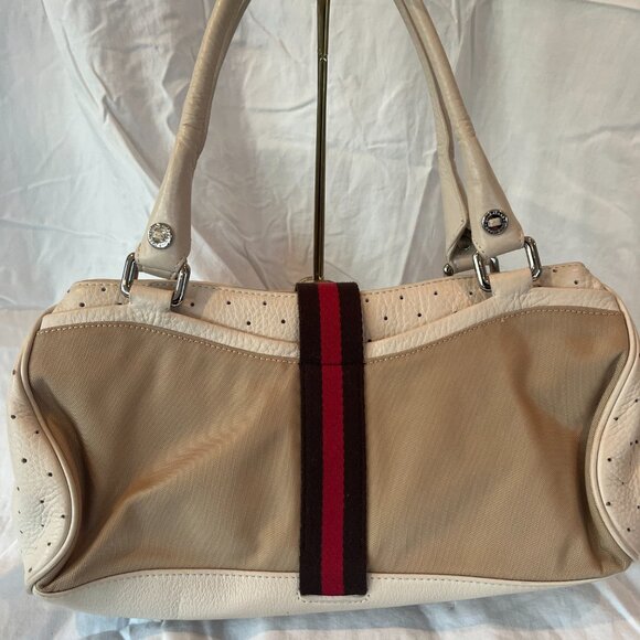 Cole Haan -- Courtney Collection -- Vintage -- Leather and Nylon -- Shoulder Bag - Picture 6 of 16